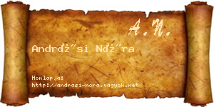 Andrási Nóra névjegykártya